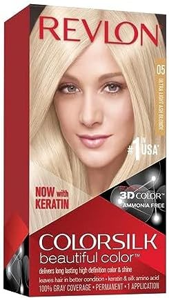 Revlon ColorSilk Hair Color [05] Ultra Light Ash Blonde (Pack of 3)