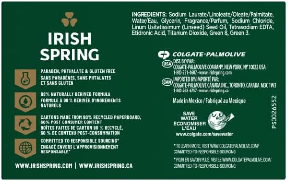 Irish Spring Deodorant Soap Original Bar, 3.7 Ounce (Pack of 3)