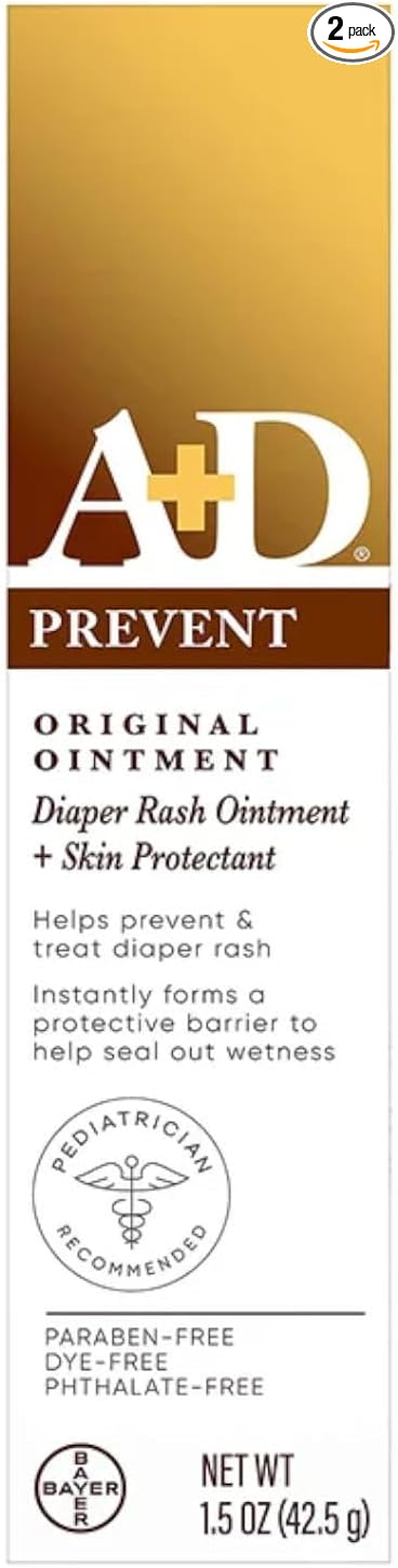 A&D Diaper Rash Ointment & Skin Protectant, Original -1.5 Ounces - 2 Pack
