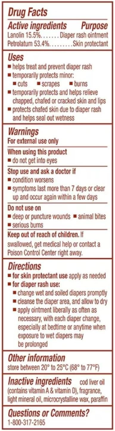 A&D Diaper Rash Ointment & Skin Protectant, Original -1.5 Ounces - 2 Pack