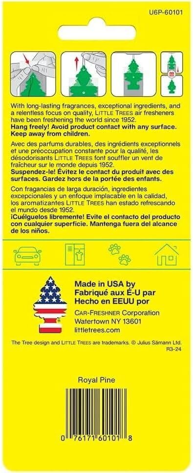 Little Trees Car Air Fresheners – Royal Pine (Pack of 6)