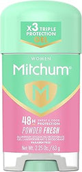 Mitchum Women’s Triple Odor Protection Antiperspirant & Deodorant Gel, Powder Fresh, 48HR Protection, 2.25 oz
