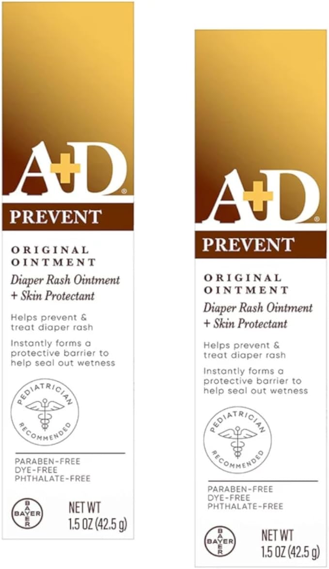 A&D Diaper Rash Ointment & Skin Protectant, Original -1.5 Ounces - 2 Pack