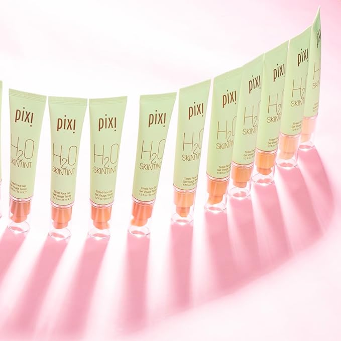 Pixi H2O SkinTint | Tinted Gel Moisturizer | Lightweight, Hydrating & Water-Resistant | Evens Tone & Reduces Redness | Warm | 1.2 fl oz/35 ml