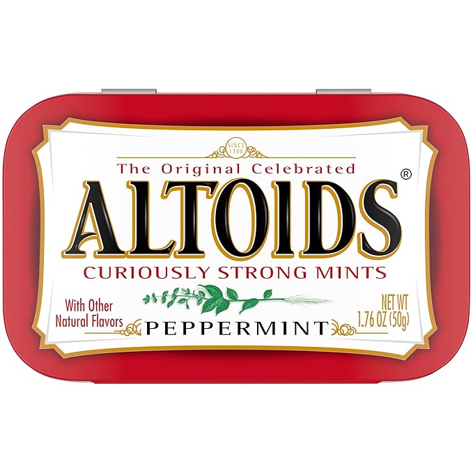 Altoids Curiously Strong Breath Mints, Peppermint, 1.76-Ounce Tins, 3-Pack