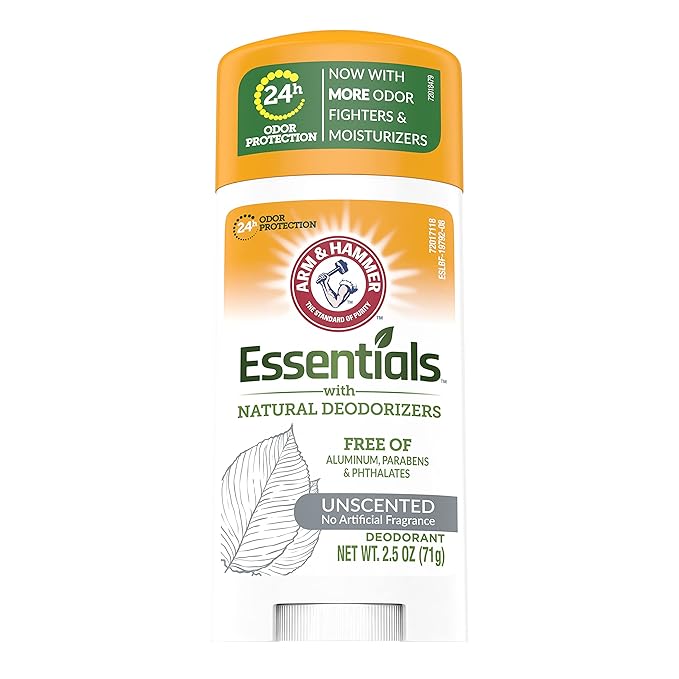 Arm & Hammer Essentials Deodorant with Natural Deodorizers, Unscented - Buy Packs and SAVE (Pack of 2)