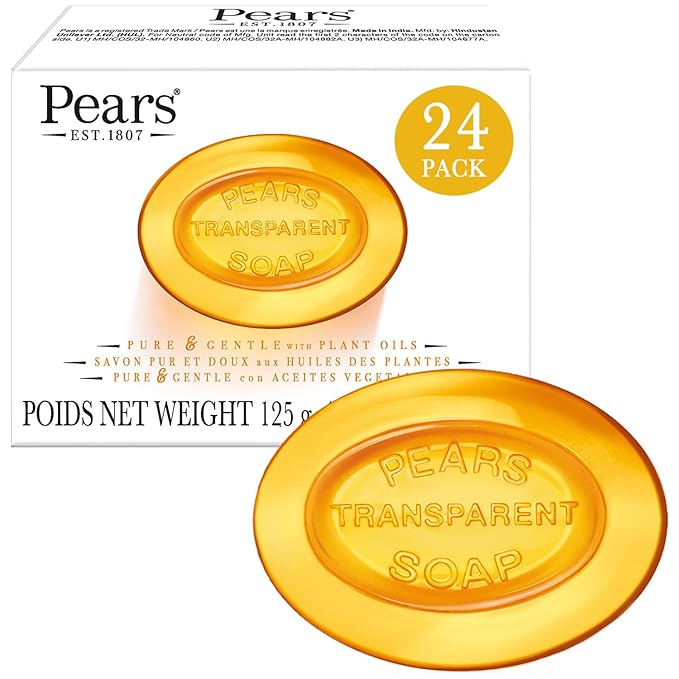 Pears Transparent Glycerin Bar Soap with Natural Oils – 125 g