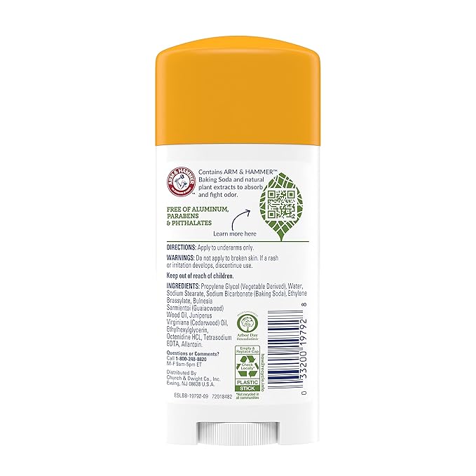 Arm & Hammer Essentials Deodorant with Natural Deodorizers, Unscented - Buy Packs and SAVE (Pack of 2)