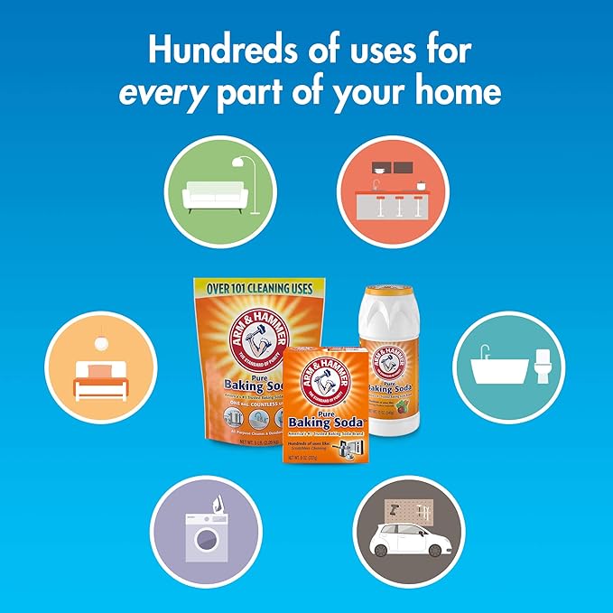 Arm & Hammer Pure Baking Soda – 8 oz (2-Pack)