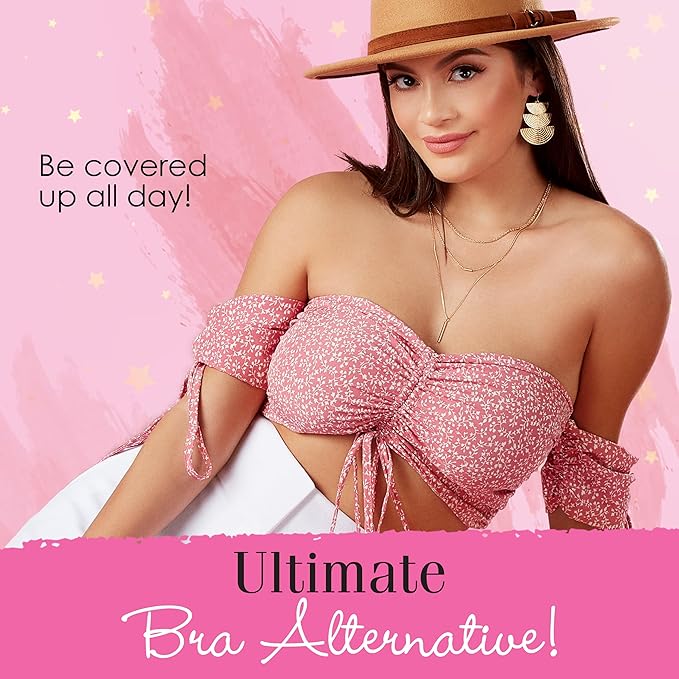 Hollywood Fashion Secrets Silicone Coverups, Size 2, Hypoallergenic, Reusable, Washable, Gentle on Skin, Ultra Thin, Self Adhesive, Medium Shade, 1 Pack