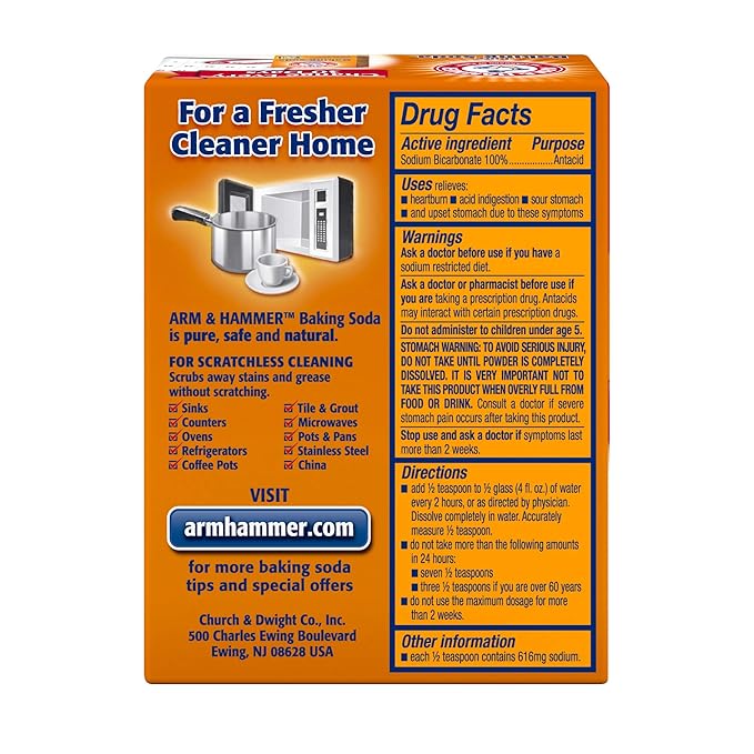 Arm & Hammer Pure Baking Soda – 8 oz (2-Pack)